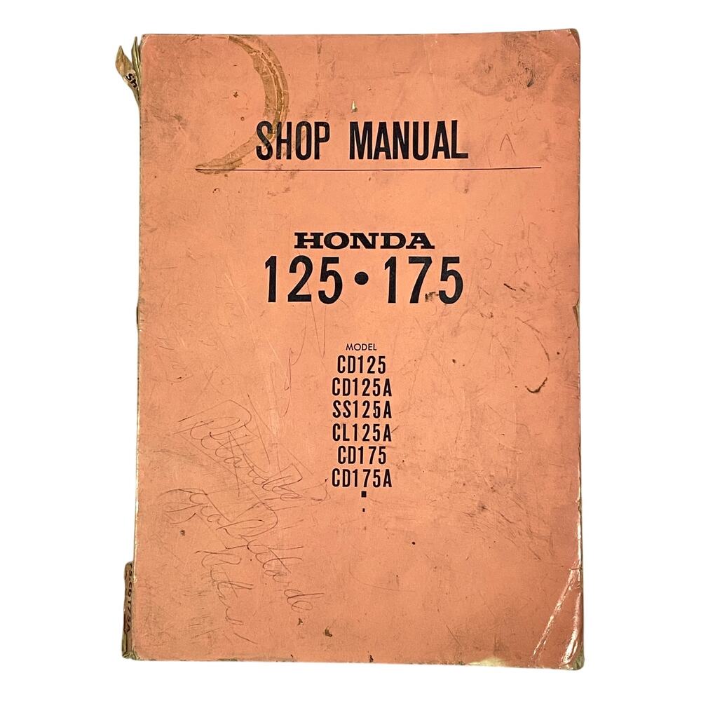 Vintage Honda 125 175 Shop Manual Factory Service Repair Book CD125 CL125 SS125